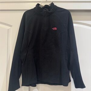 North Face 1/4 zip with Breast Cancer Awareness ribbon on sleeve. XL.EUC.